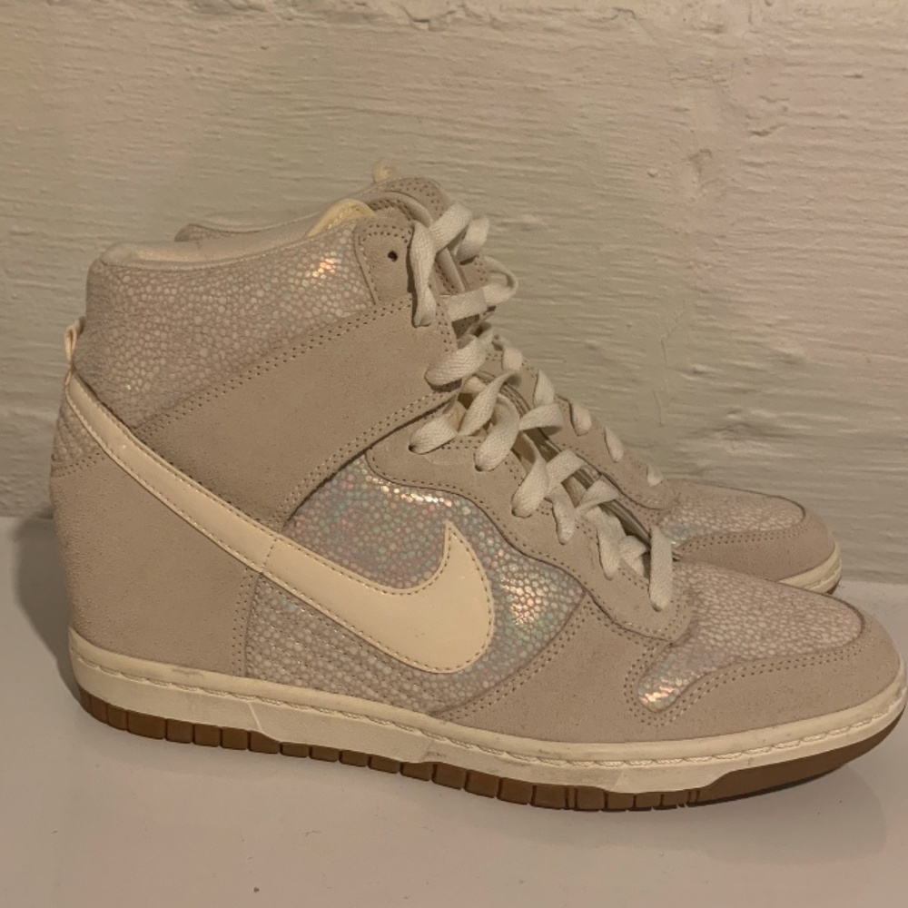 Nike Dunk Sky Hi Metallic Luster/Sail 585560-003